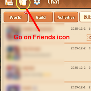 2 - or go on FRIENDS icon