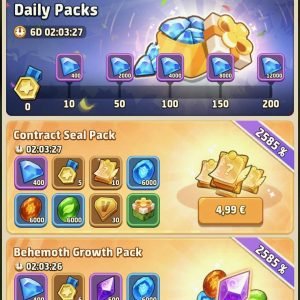 Into the store with the daily and weekly packs