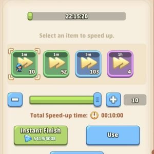 3- Use speed up to add more points and finish the soldiers training