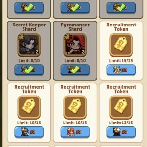 4- Exchange epic shards in the trade Store